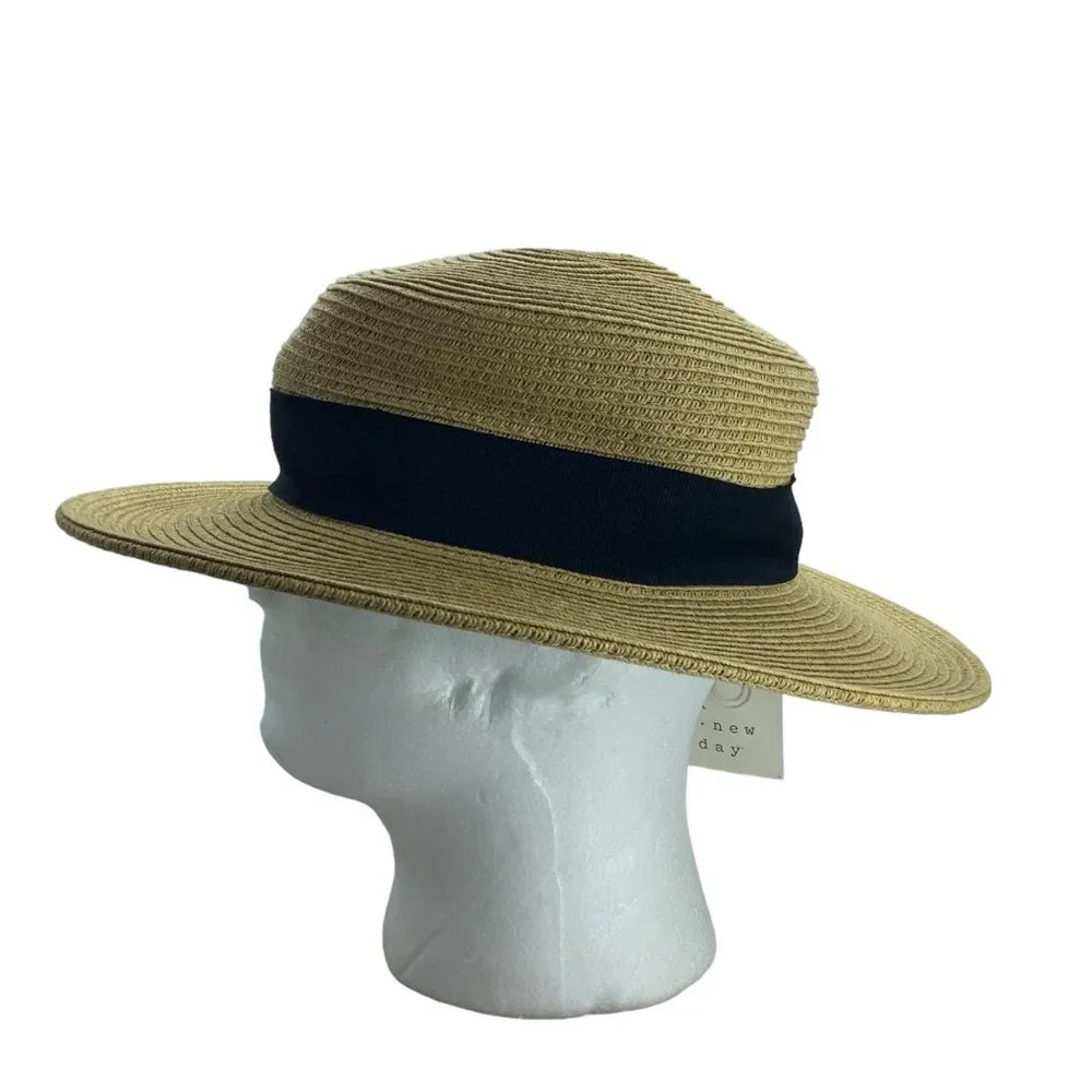 a new day Panama Hat Packable UPF 50+ Adjustable Band Paper Blend NEW Wide‎ Brim